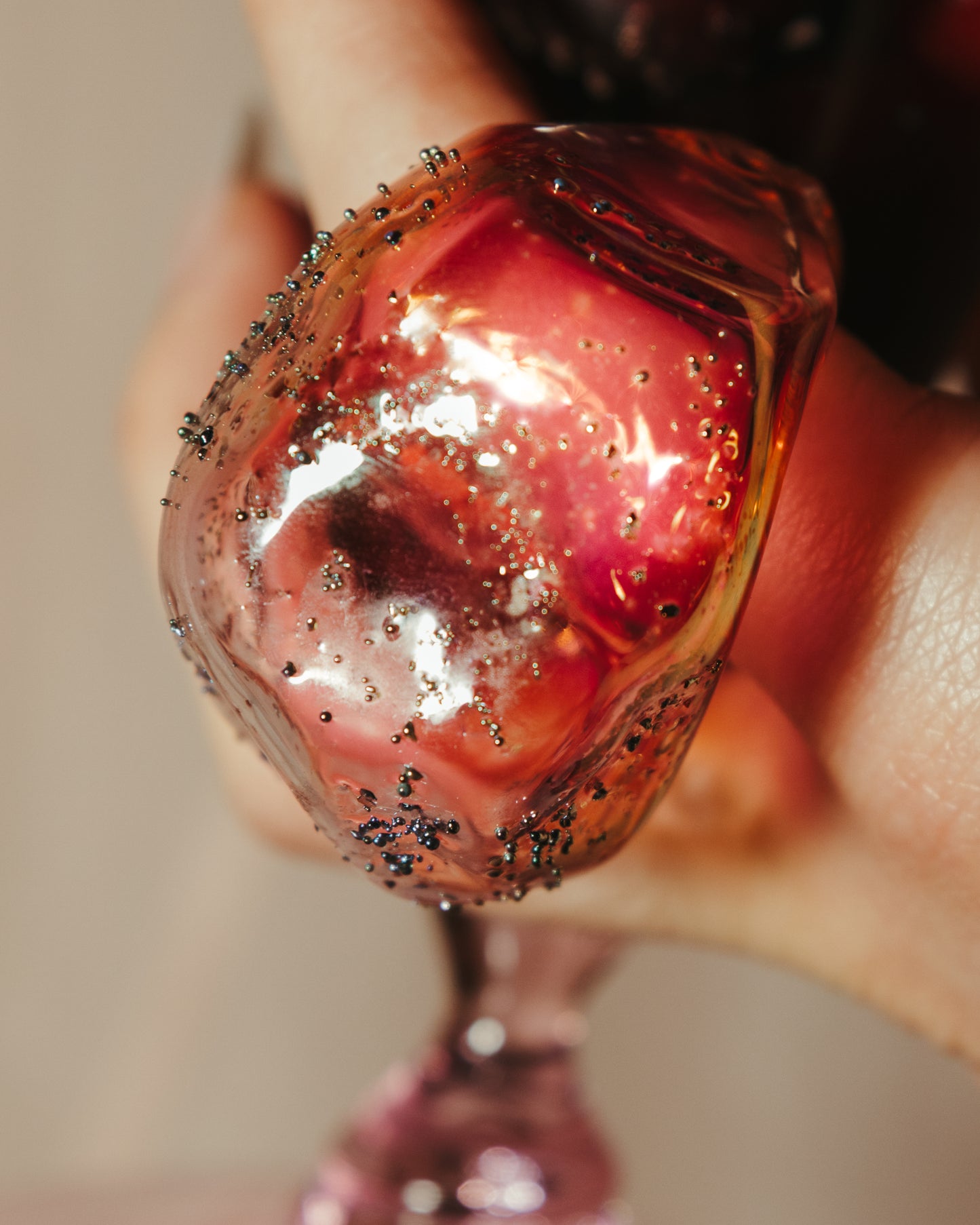 Rose Gold Celestite Ring