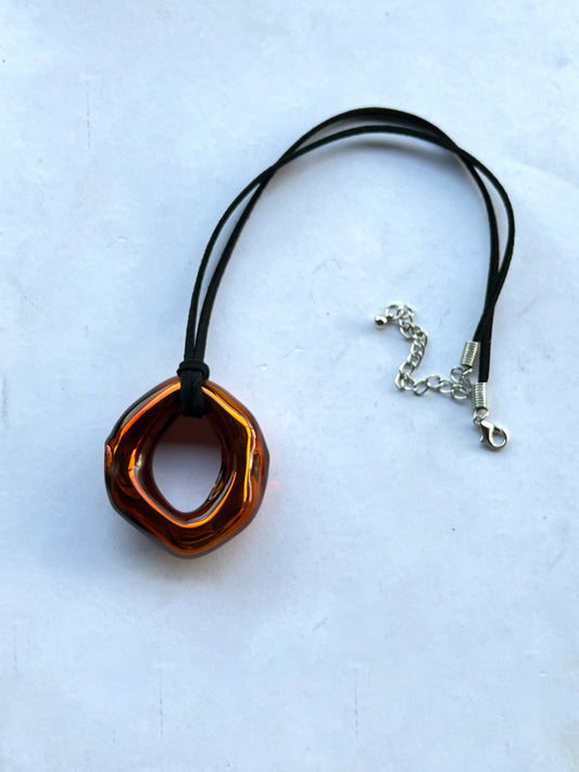 Amber Chrome Pendant