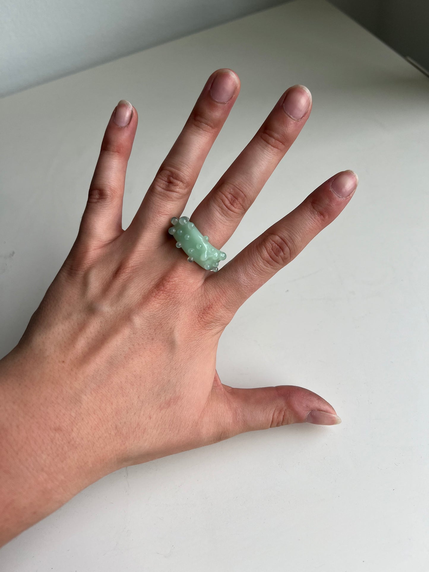 Textured Jade Ring